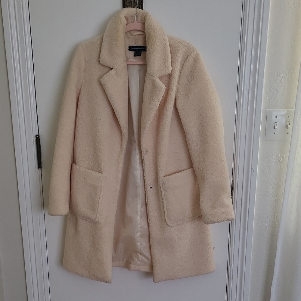 French Connection Cream Teddy Jacket
